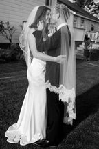 Demi Veil with Chantilly Lace